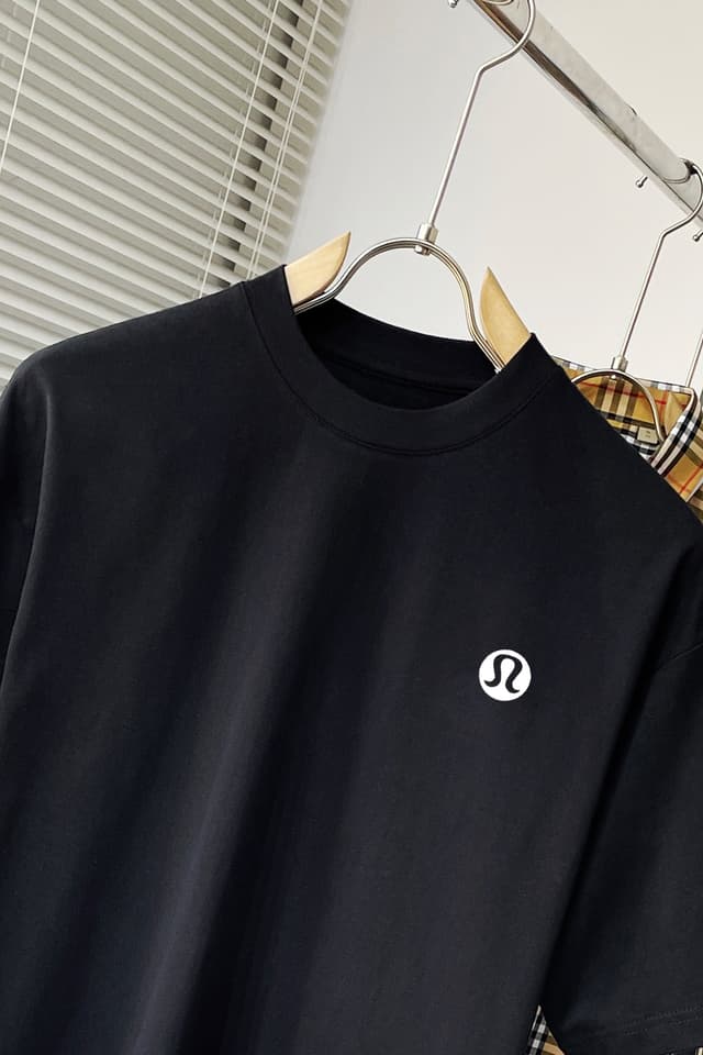 lululem New Double-Layer Letter Print Tee Black | Yupoo Rep Clothing image 4