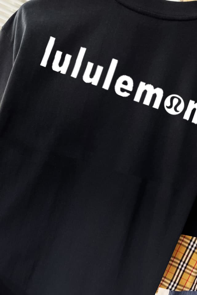 lululem New Double-Layer Letter Print Tee Black | Yupoo Rep Clothing image 8
