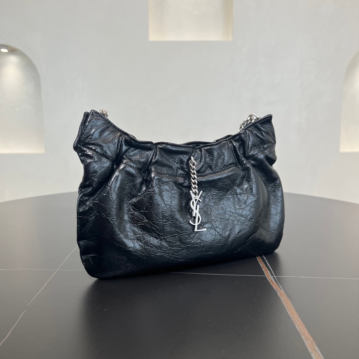 YupooPA Ysl Vintage Cloud Mini Leather Shoulder Black image 4