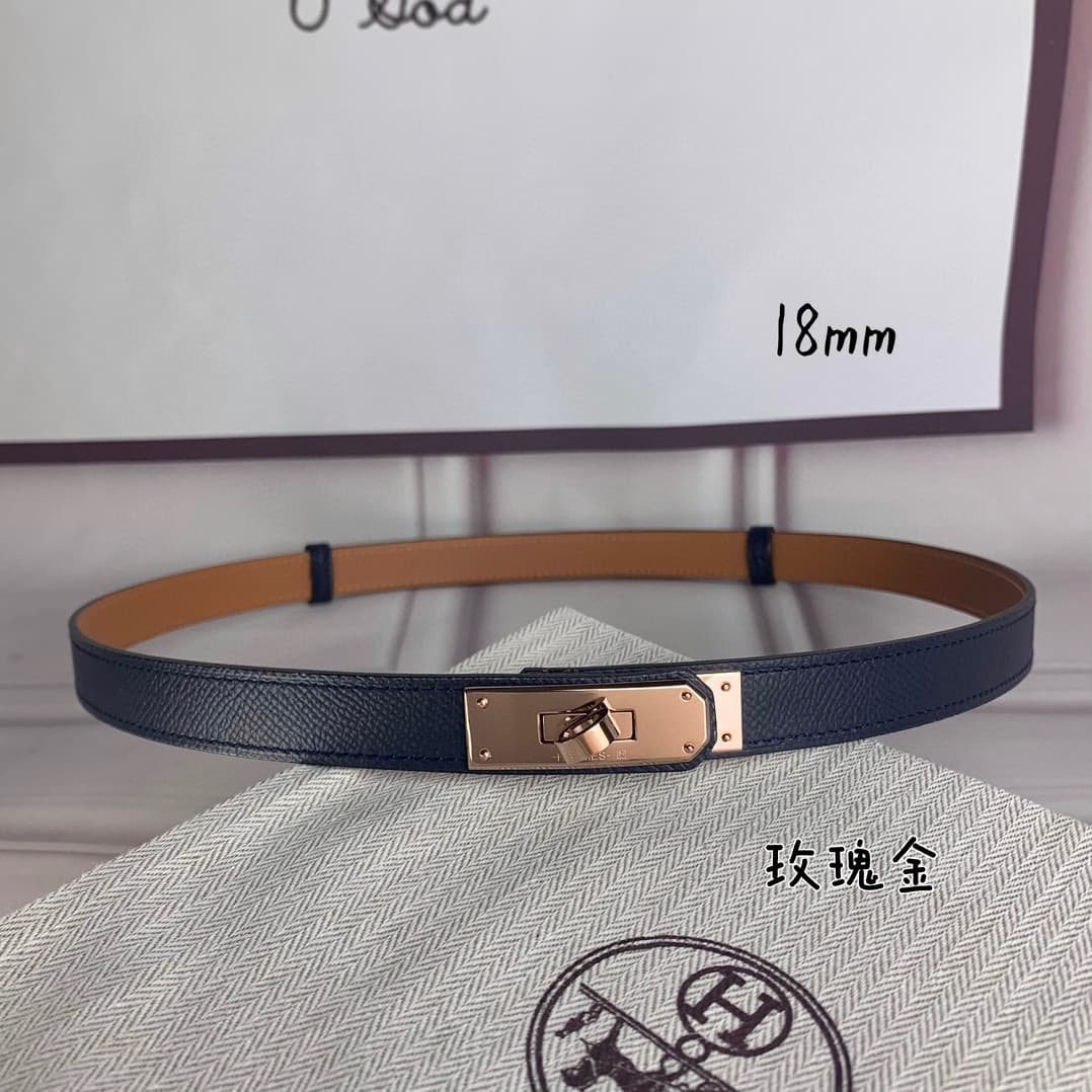 YupooPA Hermes Belt  Kelly 1.8Cm Reversible Belt image 2