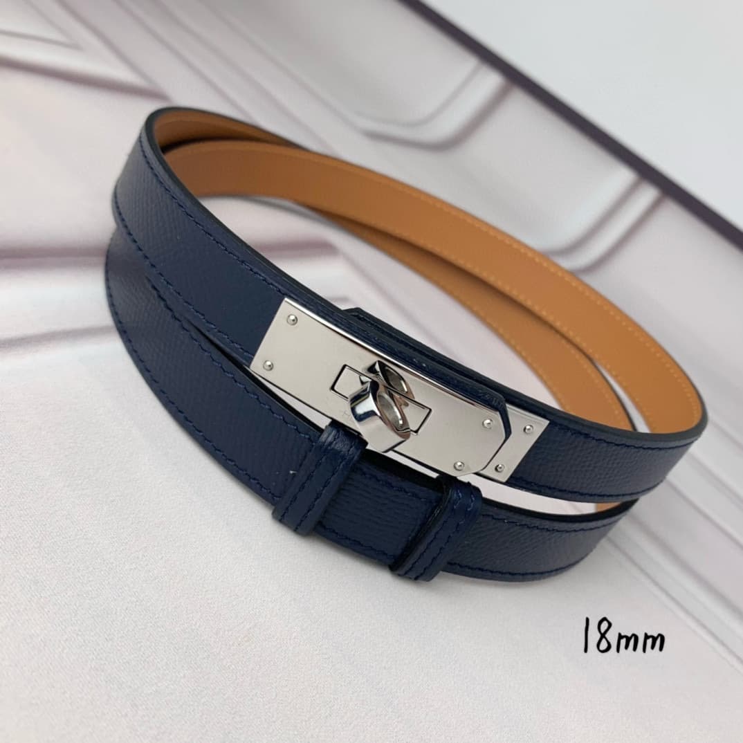 YupooPA Hermes Belt  Kelly 1.8Cm Reversible Belt image 6