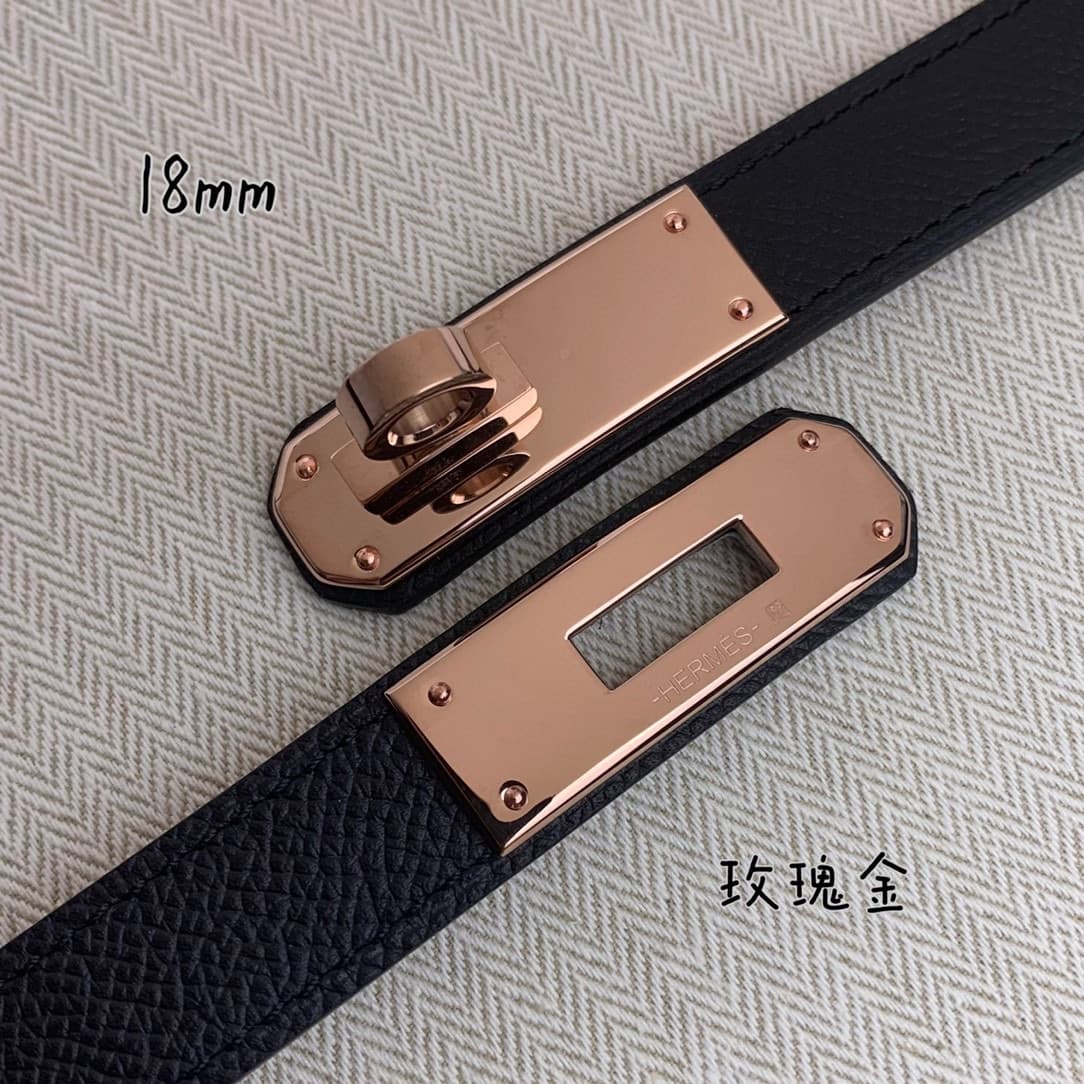 YupooPA Hermes Belt  Kelly 1.8Cm Reversible Black image 8