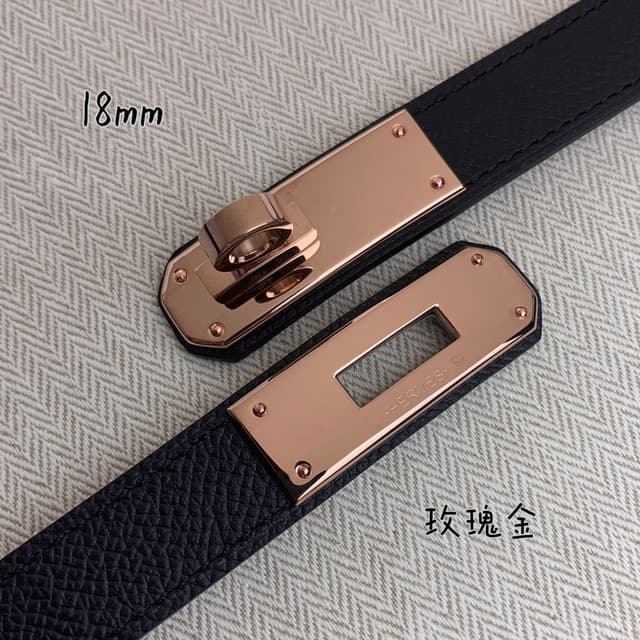Hermes Belt Kelly 1.8cm Reversible Black | Yupoo Rep Belts image 8