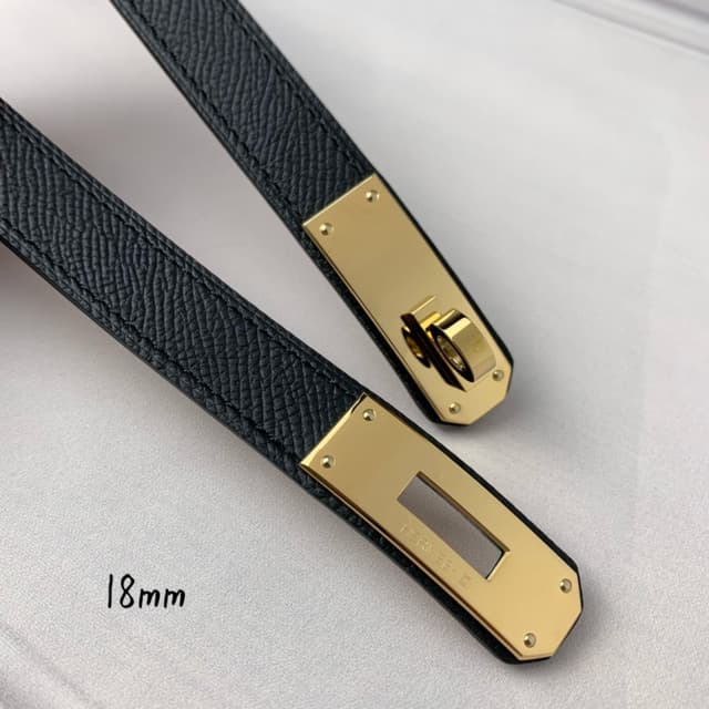 Hermes Belt Kelly 1.8cm Reversible Black | Yupoo Rep Belts image 7