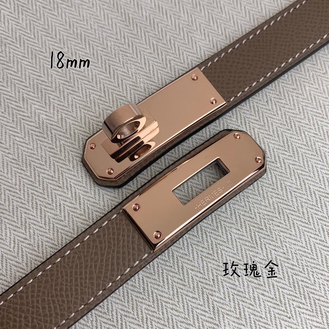 YupooPA Hermes Belt  Kelly 1.8Cm Reversible Camel Color image 8