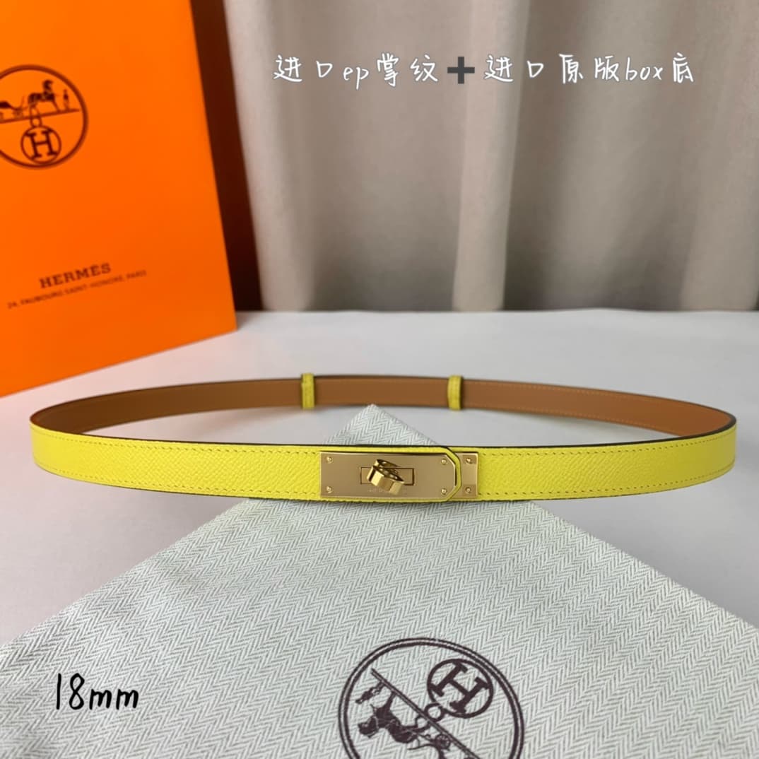 YupooPA Hermes Belt  Kelly 1.8Cm Reversible Gold image 1
