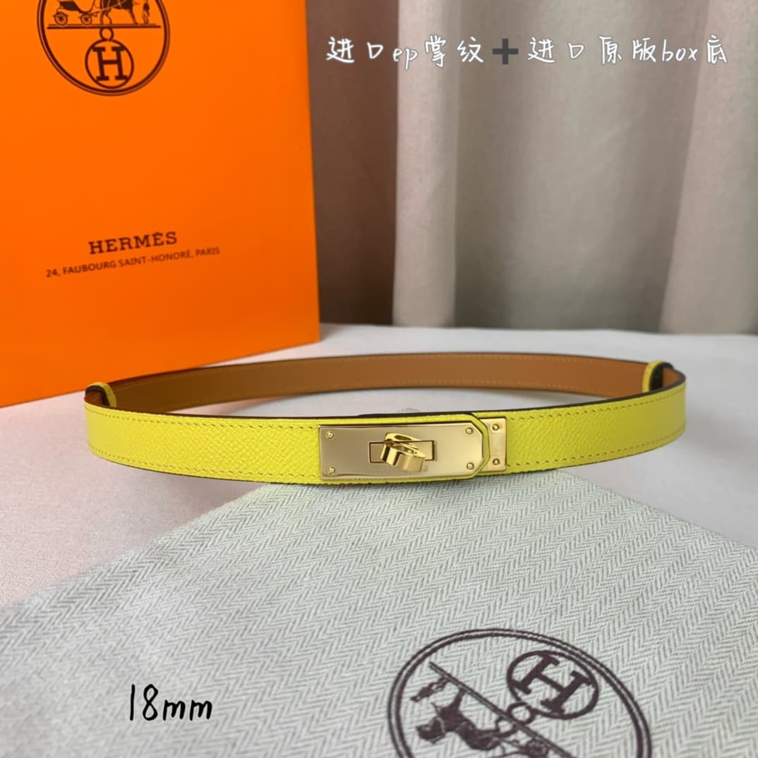 YupooPA Hermes Belt  Kelly 1.8Cm Reversible Gold image 5