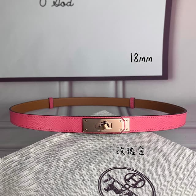 Hermes Belt Kelly 1.8cm Reversible Pink | Yupoo Rep Belts image 2