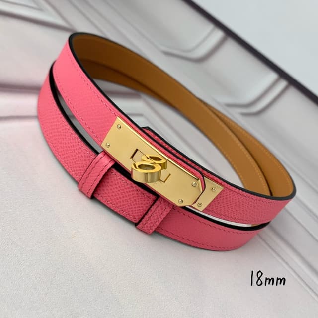 Hermes Belt Kelly 1.8cm Reversible Pink | Yupoo Rep Belts image 4