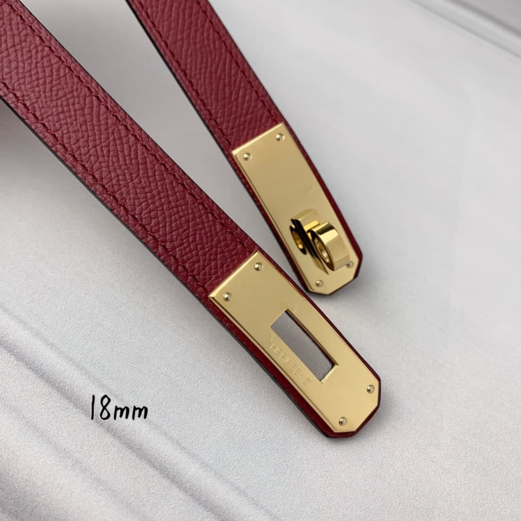 YupooPA Hermes Belt  Kelly 1.8Cm Reversible Red image 7