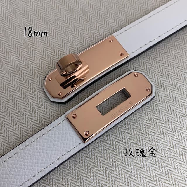 Hermes Belt Kelly 1.8cm Reversible White | Yupoo Rep Belts image 8