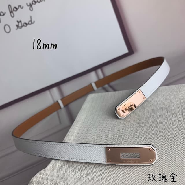 Hermes Belt Kelly 1.8cm Reversible White | Yupoo Rep Belts image 5