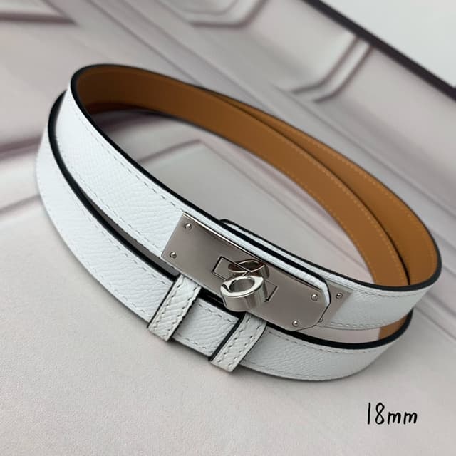 Hermes Belt Kelly 1.8cm Reversible White | Yupoo Rep Belts image 6