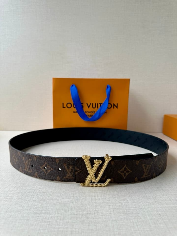 Lv Initiales Studs Reversible Belt 4.0Cm YupooPA Belt image 1