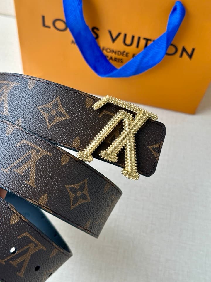 Lv Initiales Studs Reversible Belt 4.0Cm YupooPA Belt image 3