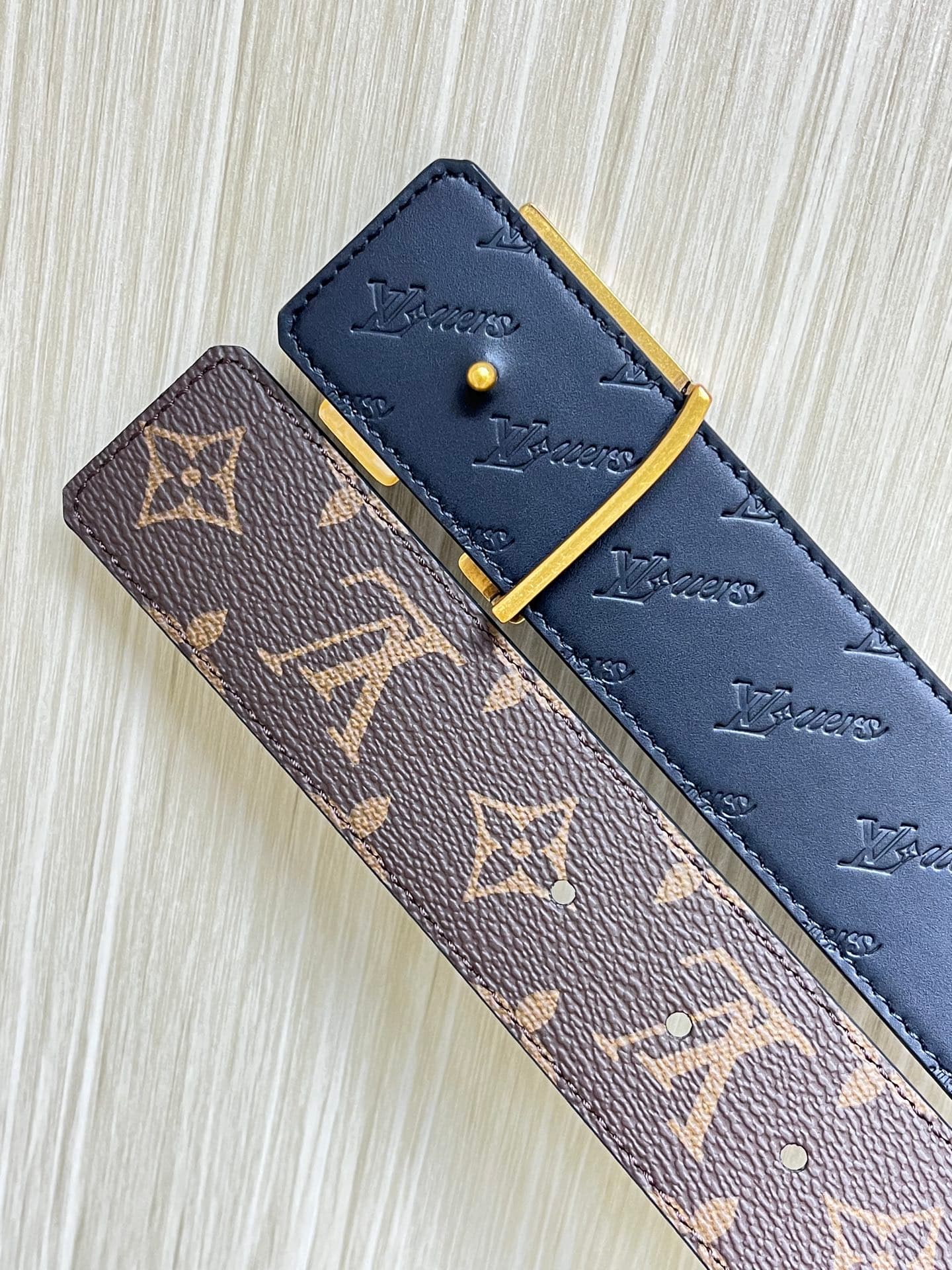 Lv Reversible Belt 40Mm Dual-Sided  YupooPA Lv Belt Brown image 5