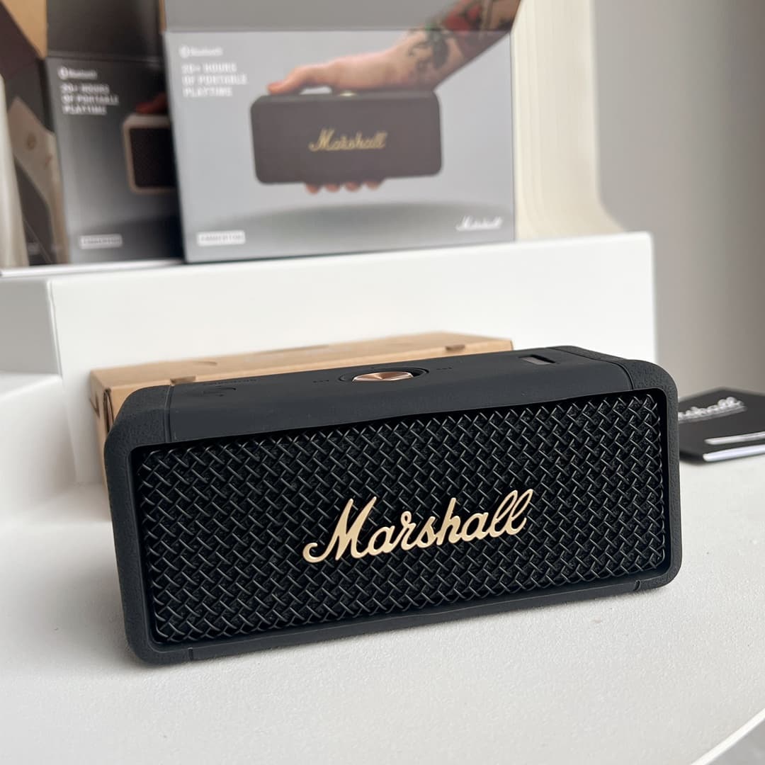 Black And Gold Marshall Emberton Marshall Bluetooth Speaker image 1