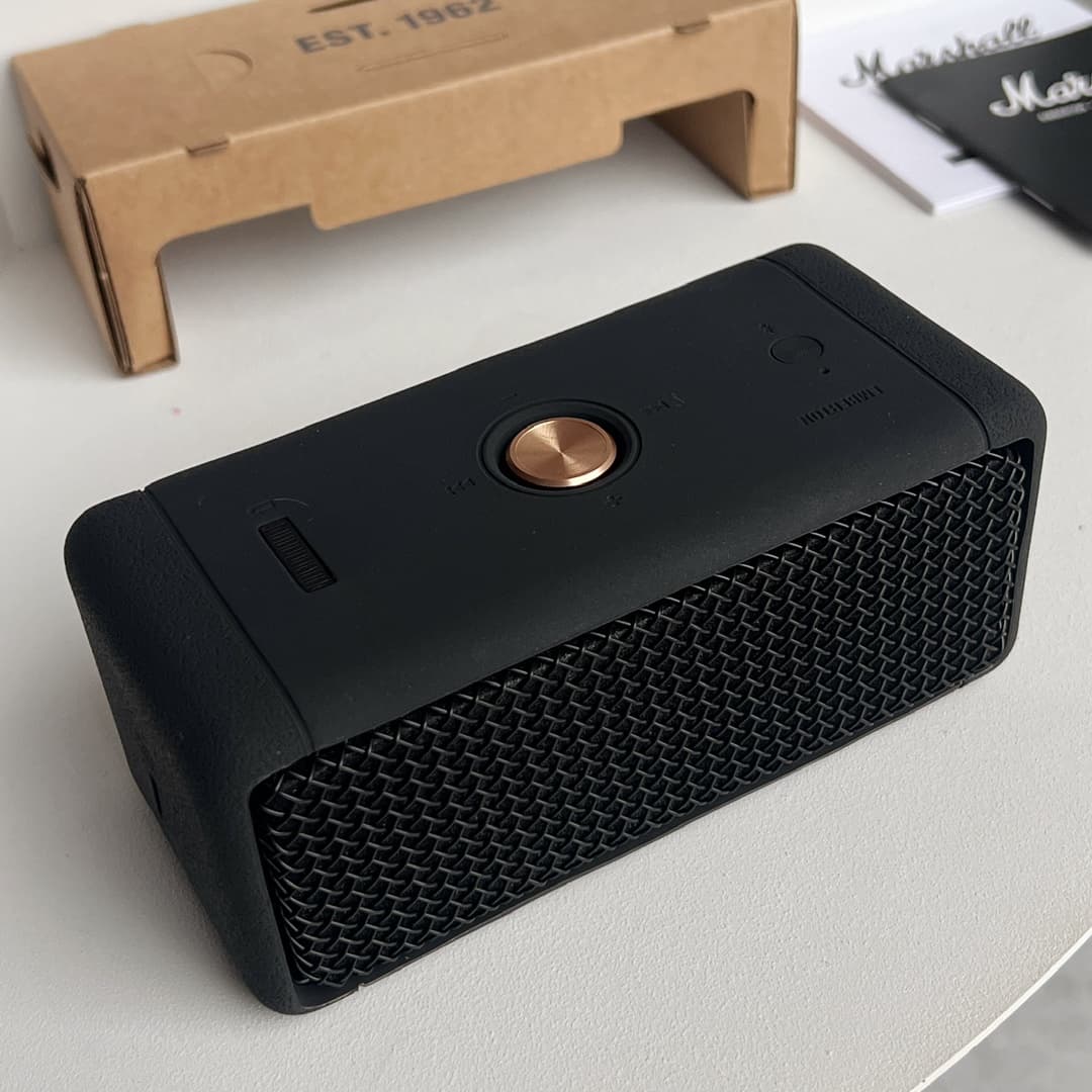 Black And Gold Marshall Emberton Marshall Bluetooth Speaker image 4