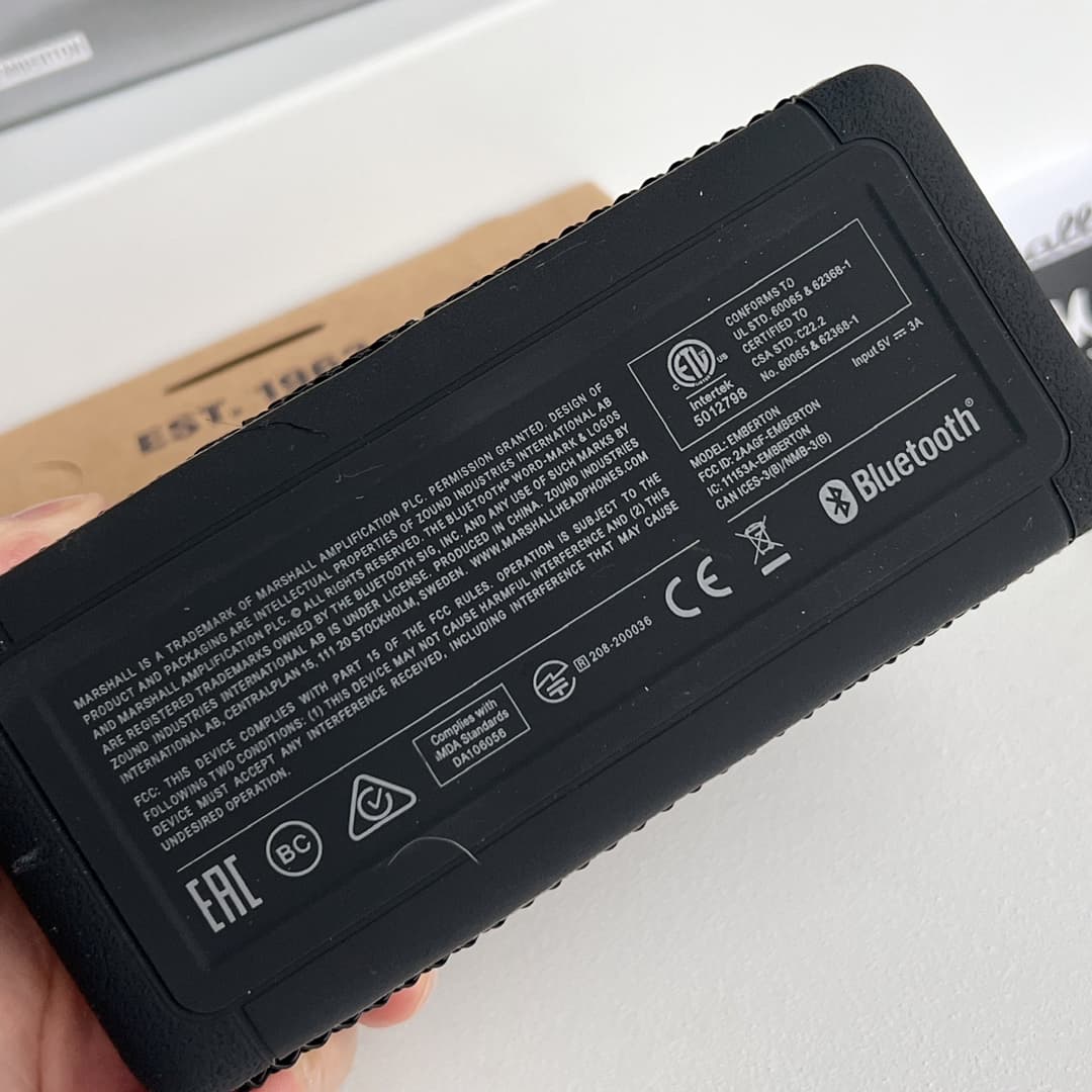 Black And Gold Marshall Emberton Marshall Bluetooth Speaker image 7