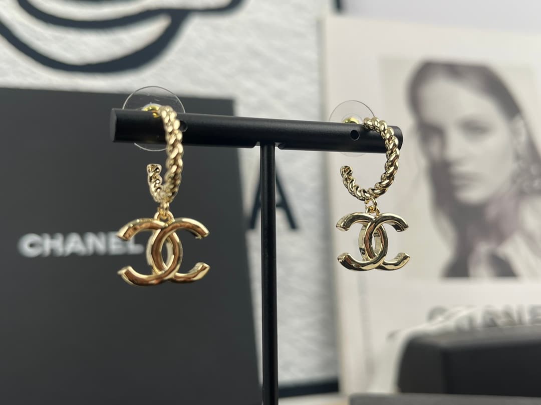 Chanel Double C Stud Earrings YupooPA Jewelry Silver And Gold image 5