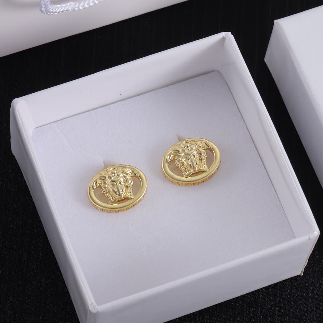 Versace Stud Earrings YupooPA Jewelry Gold image 1