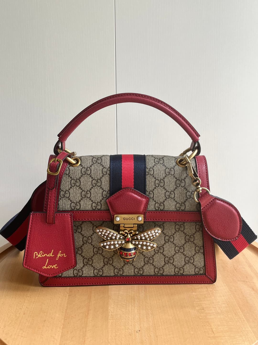 YupooPA Gucci Bags Bee Queen Margaret Handbag Red- 476541 image 1