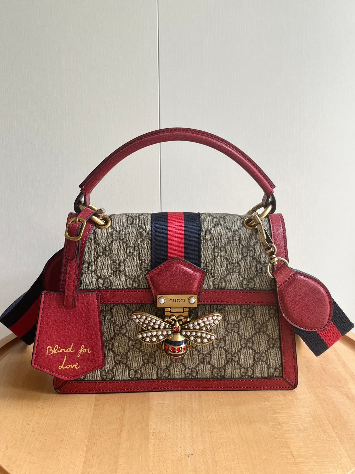 YupooPA Gucci Bags Bee Queen Margaret Handbag Red- 476541 image 1
