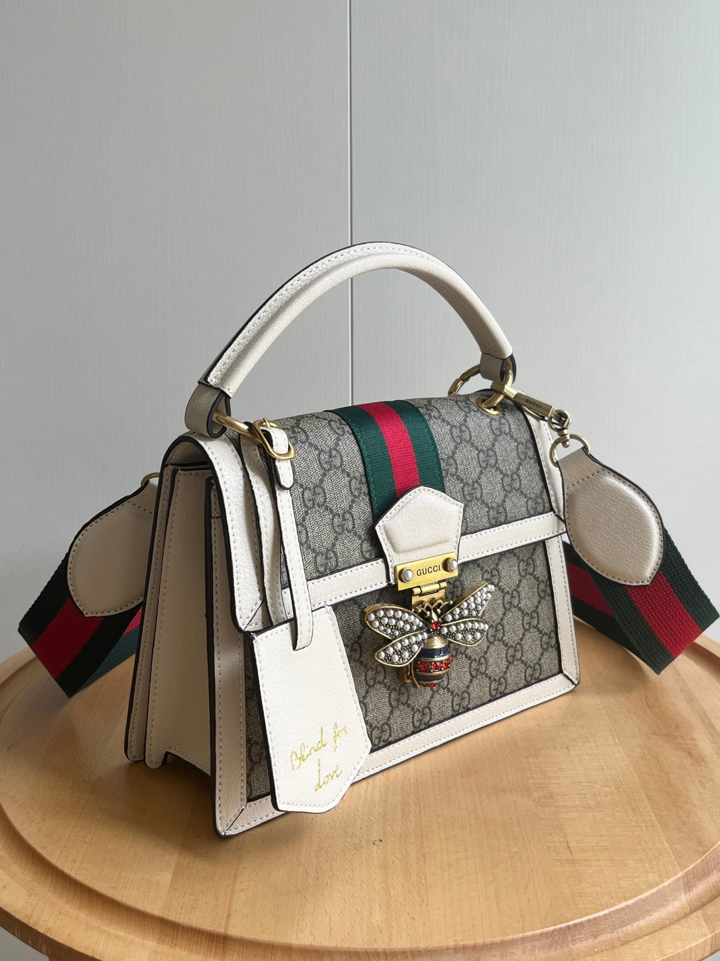 YupooPA Gucci Bags Bee Queen Margaret Handbag White - 476541 image 2
