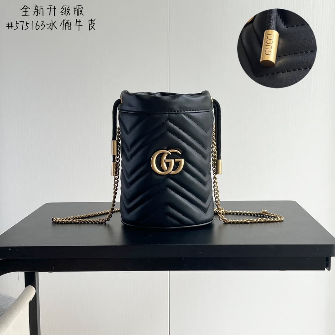 YupooPA Gucci Cowhide Black Crossbody Bag Best Quality - 575163 image 1