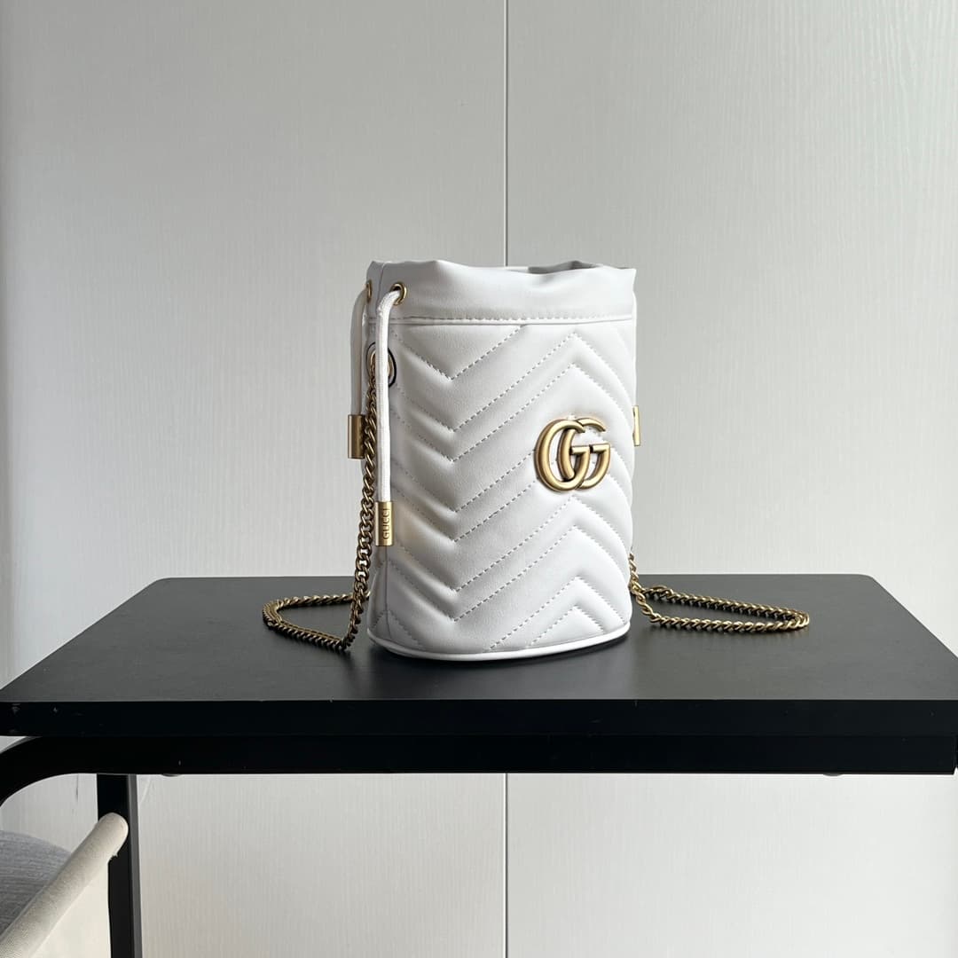 YupooPA Gucci Cowhide White Crossbody Bag Best Quality - 575163 image 2