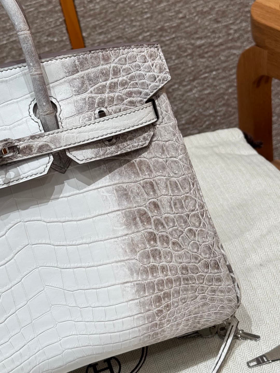 Hermès Birkin 25 Himalaya - Niloticus Crocodile (Silver Hardware) image 6