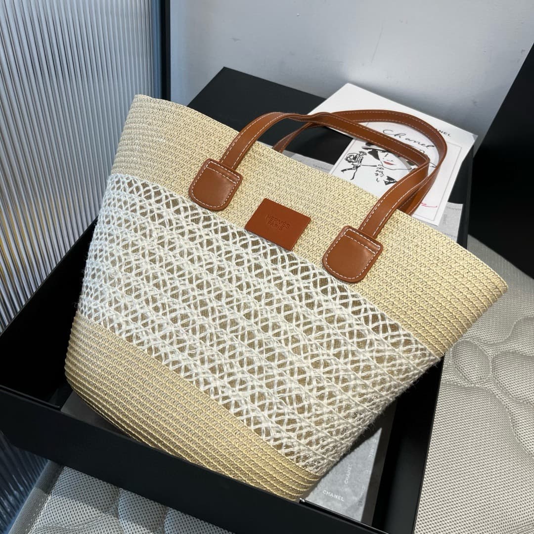 YupooPA Bags - Hermes Rafia Straw Tote - Summer Essential 🧺 image 1