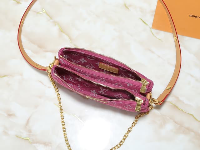 LV Liv Pochette Pink Monogram Denim Bag M83008 | Yupoo Rep Bags image 9