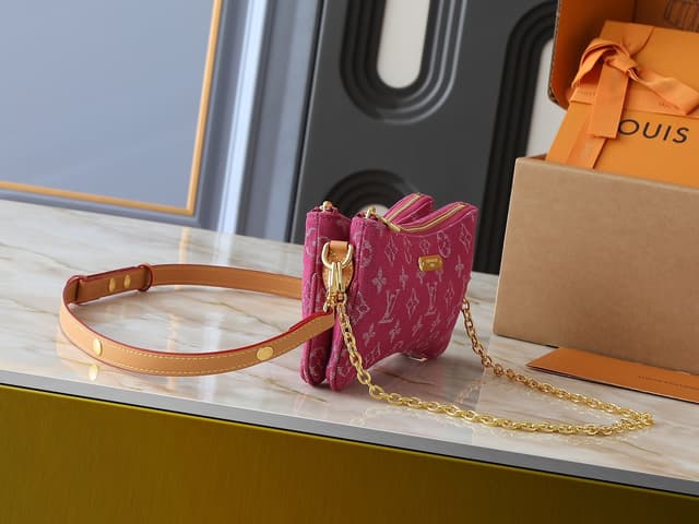 LV Liv Pochette Pink Monogram Denim Bag M83008 | Yupoo Rep Bags image 2