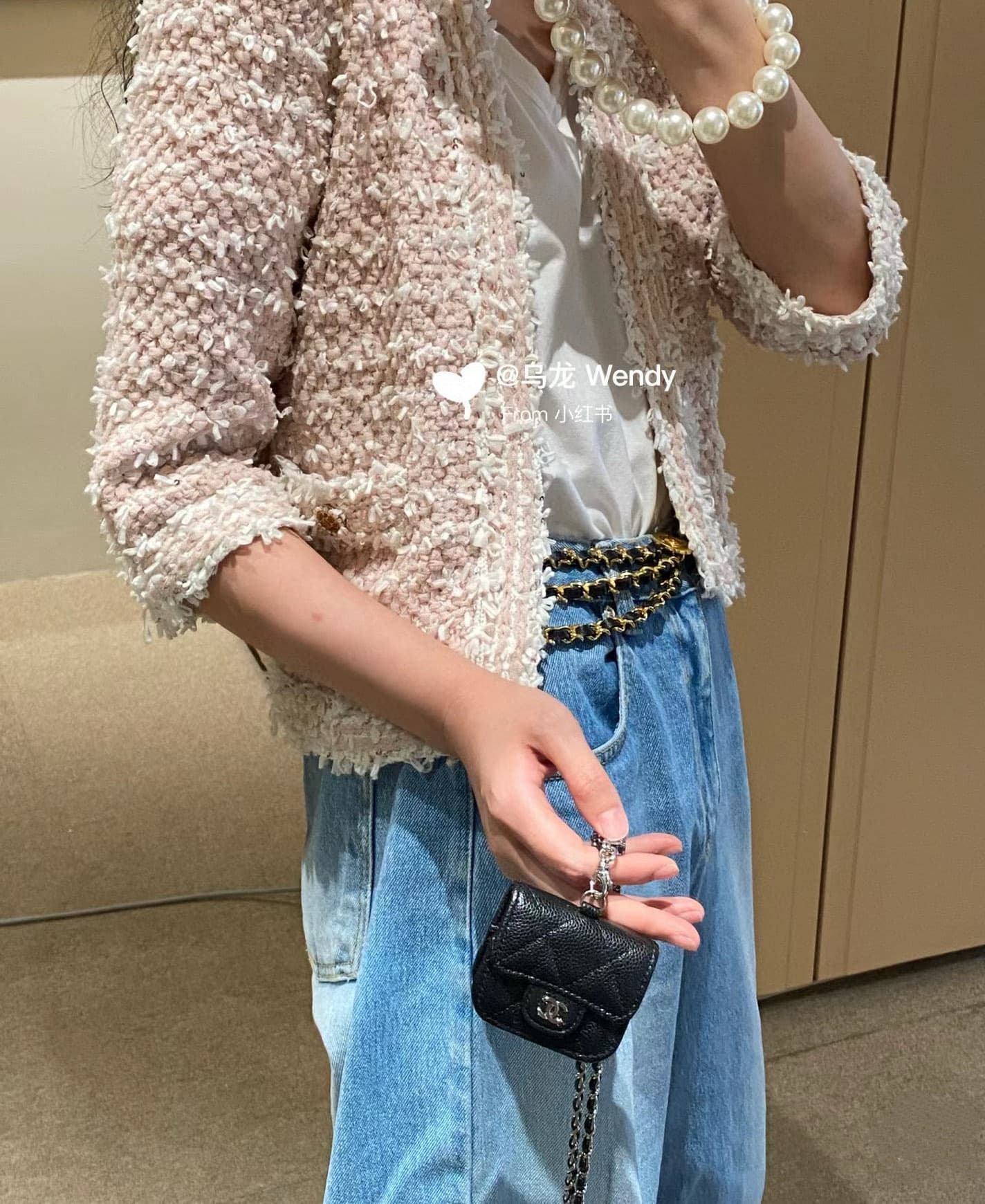 YupooPA Chanel Luxury Quilted Caviar Leather Earbud Case 👜 image 1