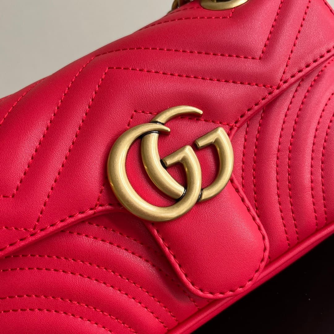 YupooPA Lv Upgraded Gg Marmont Mini Bag In Red ❤️ image 5