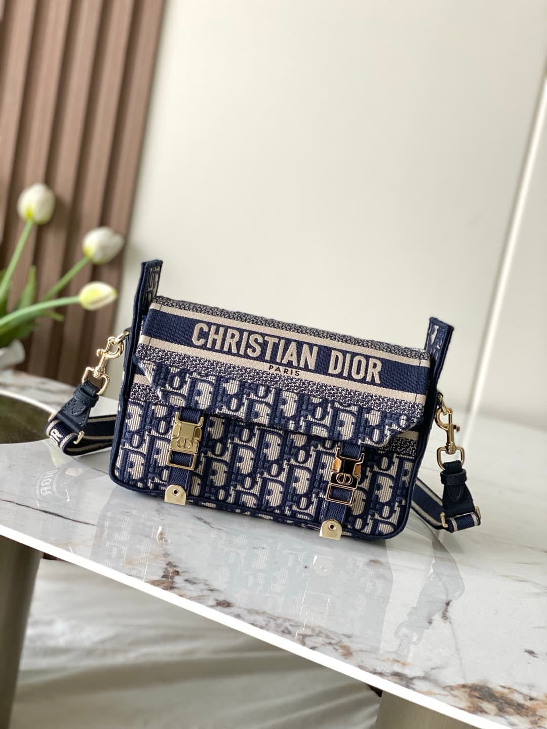 YupooPA Dior Blue Oblique Messenger Small image 1