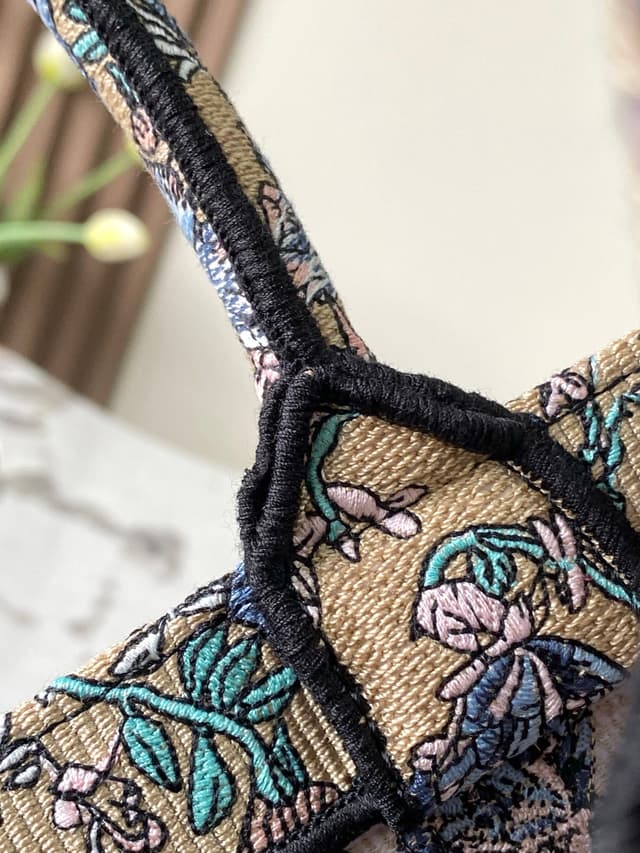 Dior Book Tote Mini Apricot Butterfly Embroidery | Yupoo Rep Bags image 7