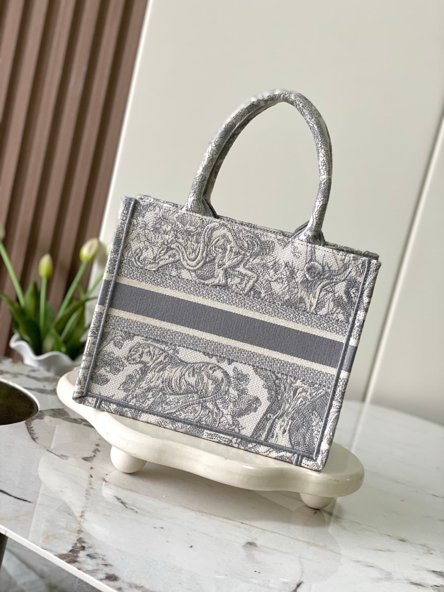YupooPA Dior Book Tote Mini Grey Oblique Bag image 2