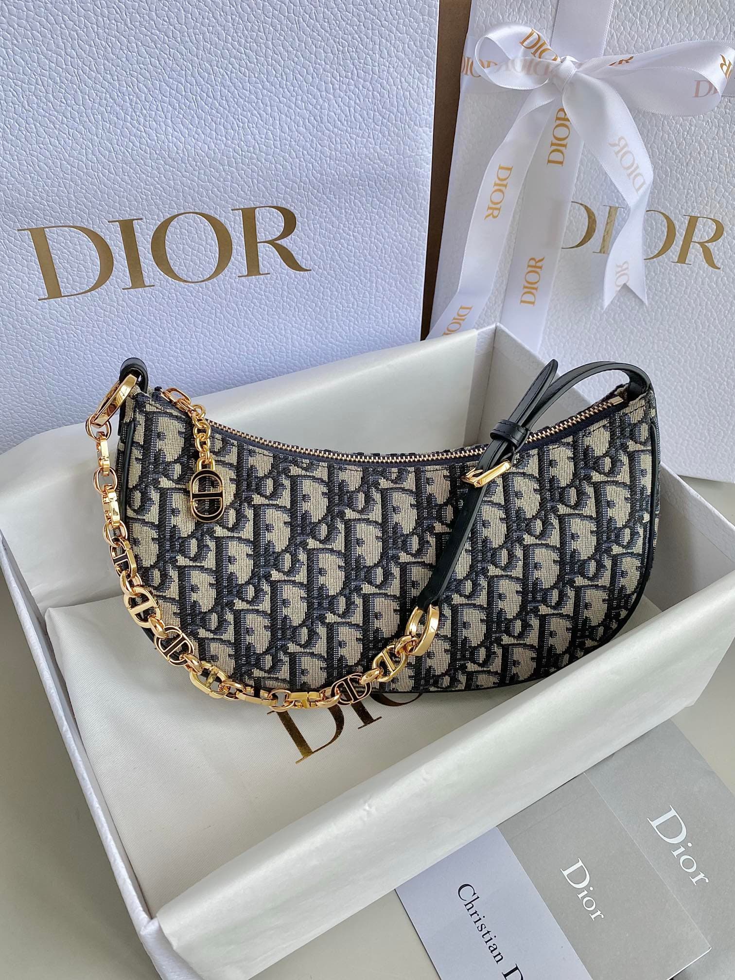 Dior Lounge Oblique Hobo Bag With Adjustable Chain | Yupoo Rep Bags image 1