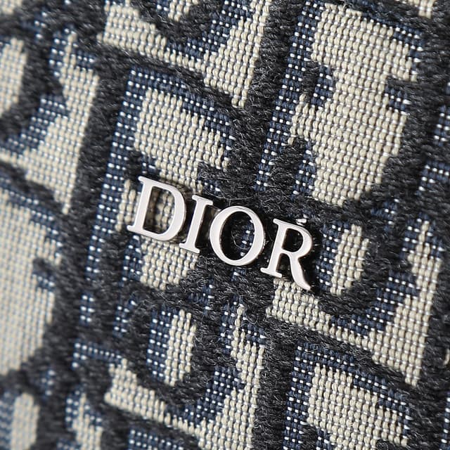Dior Oblique Zip Clutch In Black And Beige | Yupoo Rep Bags image 6