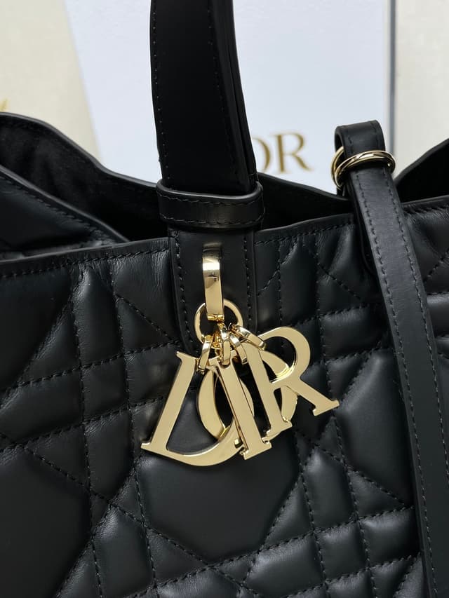 Dior Toujours Large Black Macrocannage Tote | Yupoo Rep Bags image 4