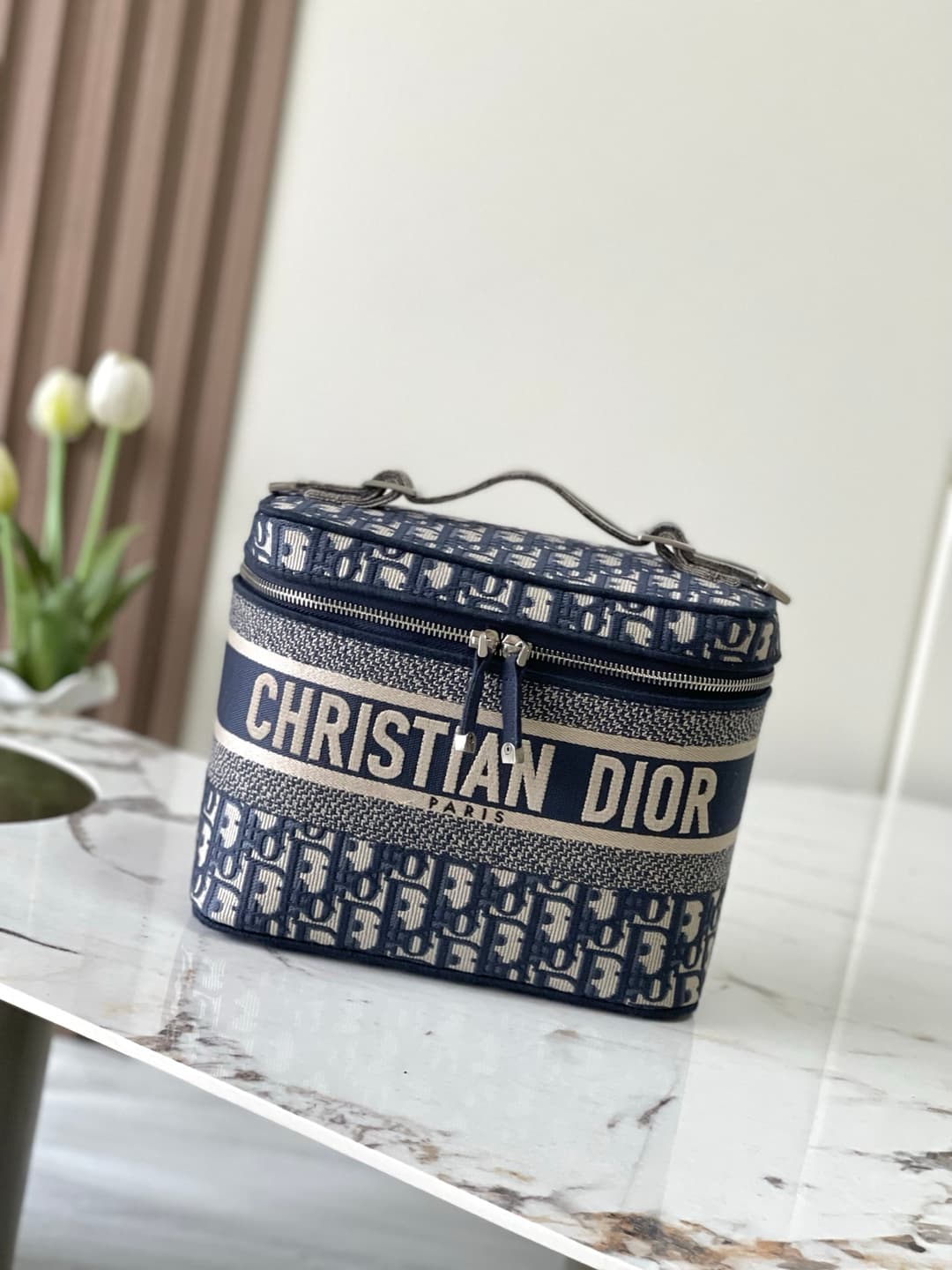 YupooPA Diortravel Vanity Large Blue Oblique Bag image 1