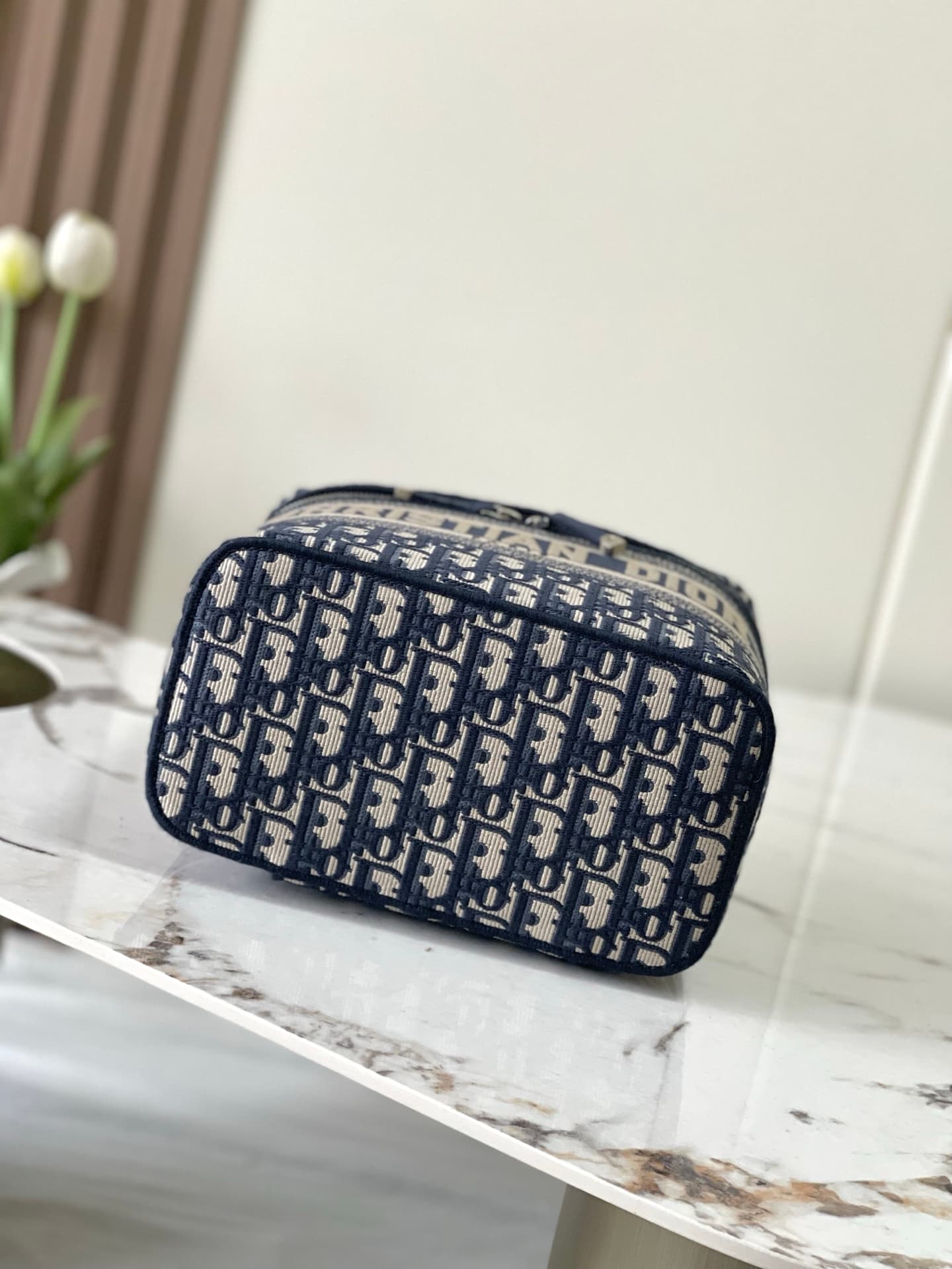 YupooPA Diortravel Vanity Large Blue Oblique Bag image 4