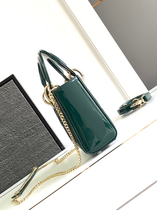 Lady Dior Green Patent Leather Bag With Dual Strap | Yupoo Rep Bags image 2