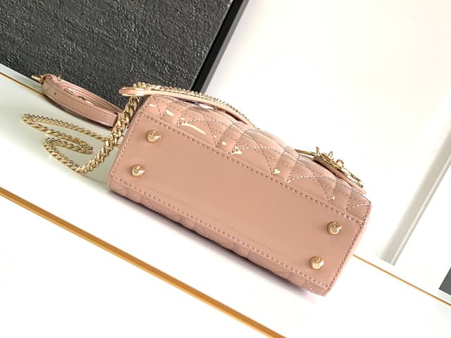 Lady Dior Nude Patent Leather Bag With Dual Strap | Yupoo Rep Bags image 4