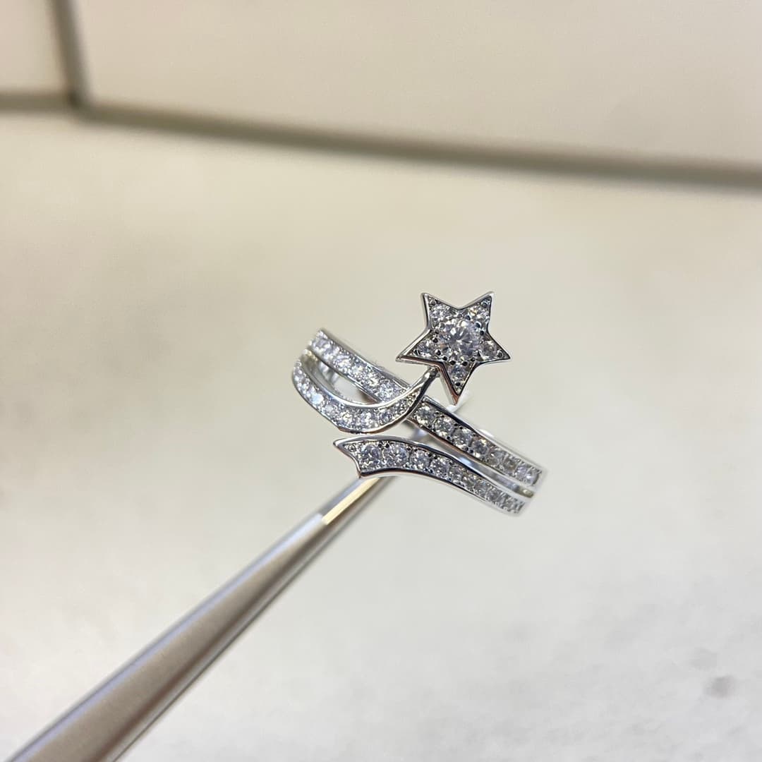 Chanel Ring New Hexagram Starry Sky Ring image 5