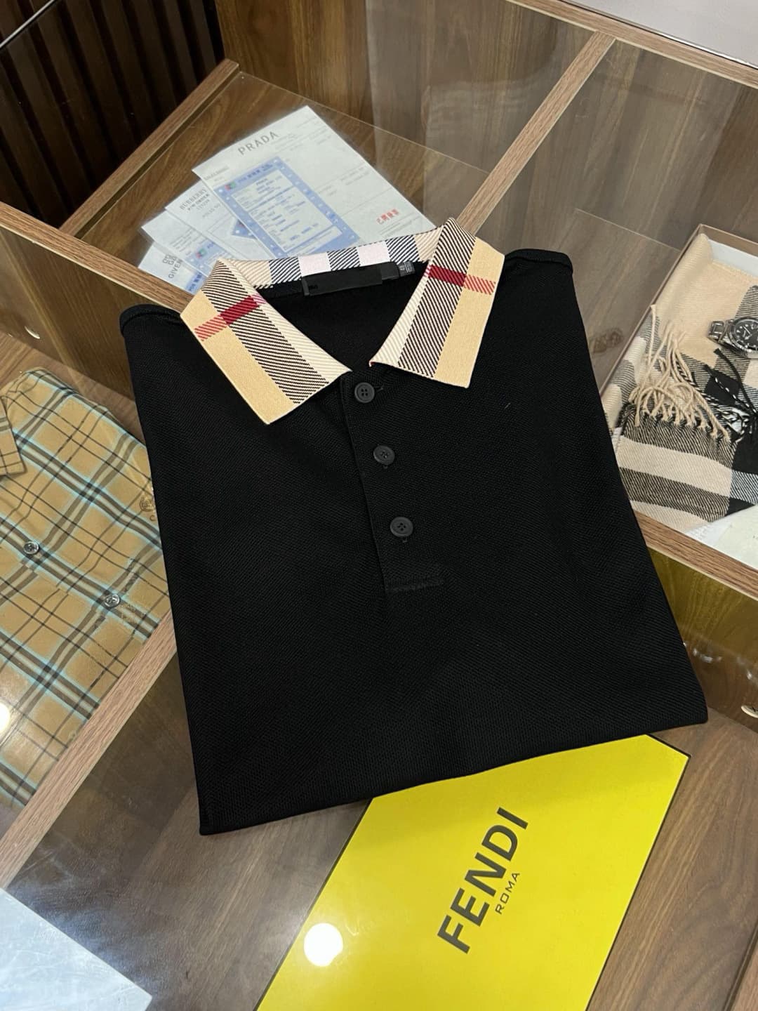 Burberry-🔥🔥1964ss Spring Fashion Collar T-shirt image 9