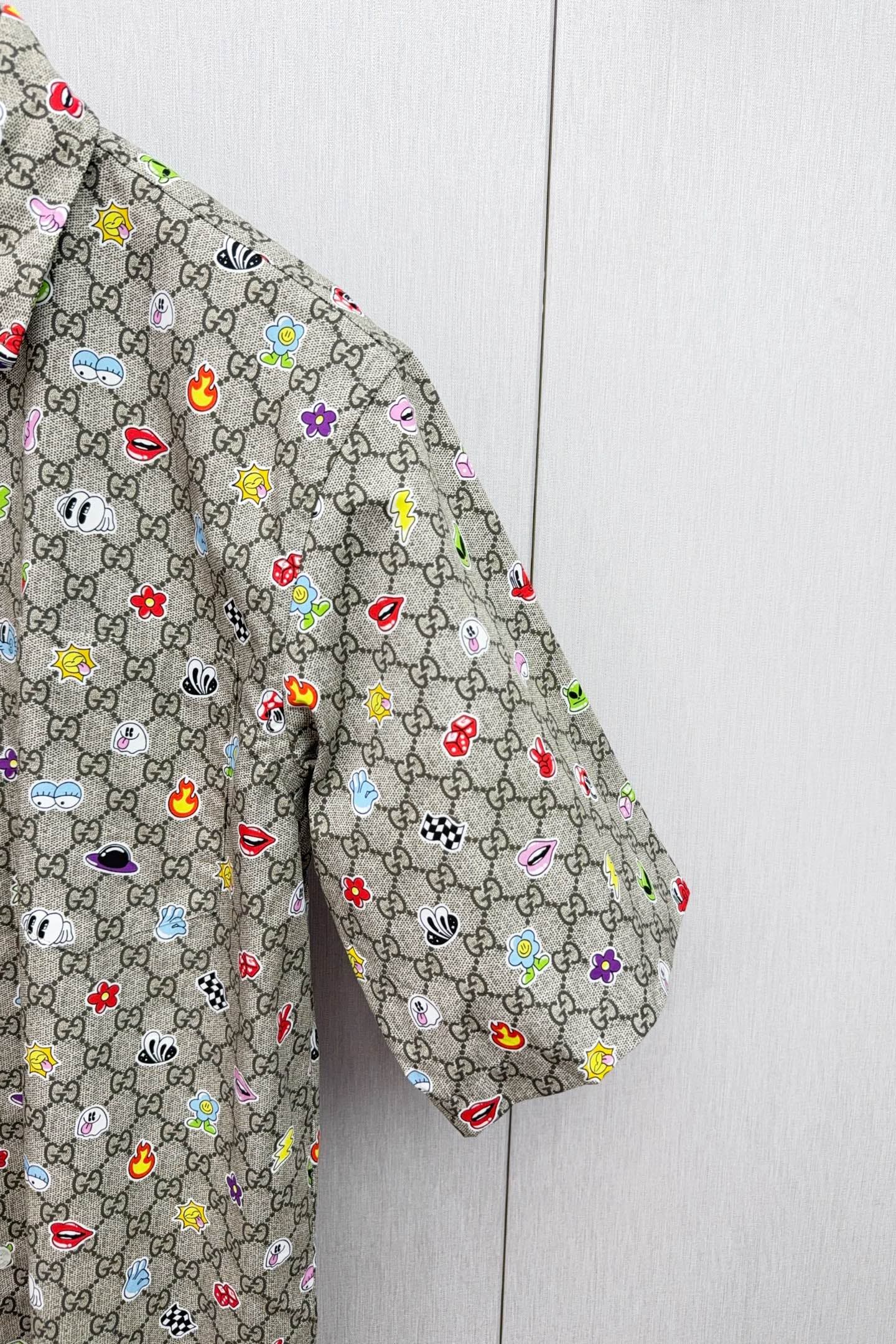 Gucci P230 M944 - 2024Ss Gg Print Shirt 👔 image 6