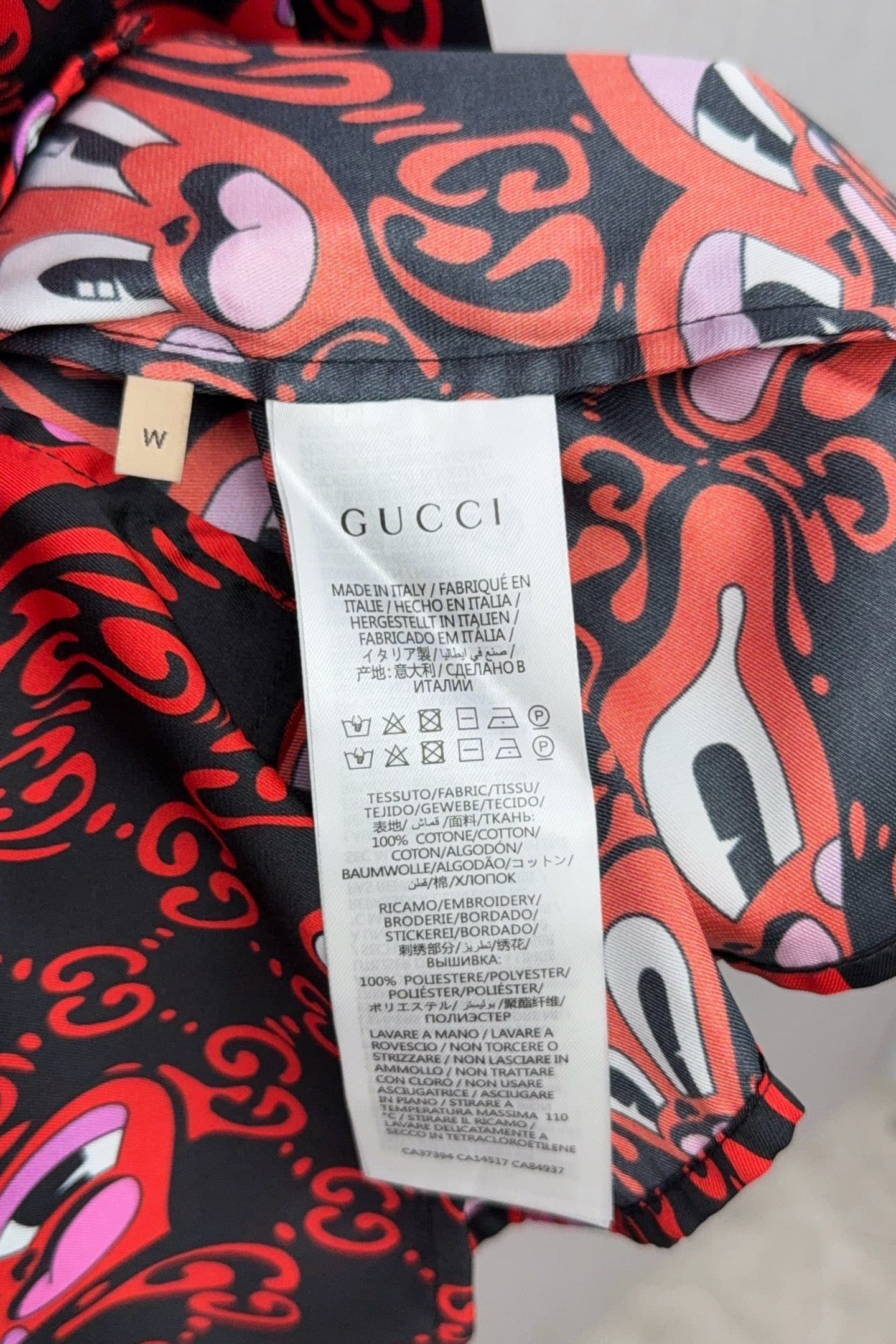 Gucci P230 M945 - Heart Print Silk Shirt 👔 image 9